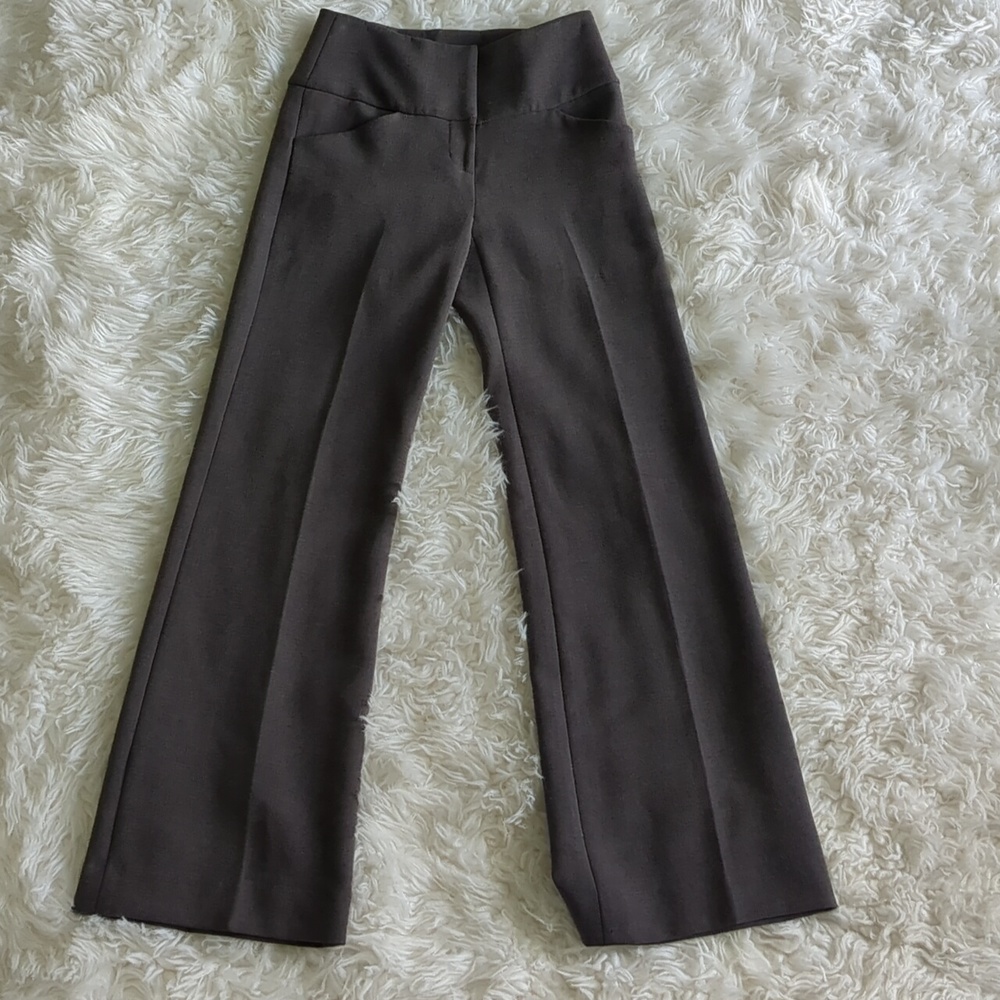 Gray dress pants, wide leg high waist